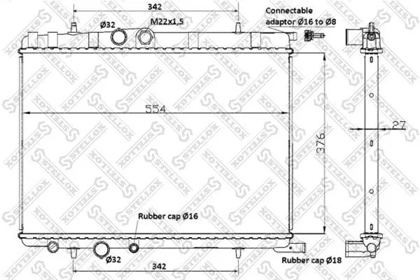 Stellox радиатор основной 10-25120-SX