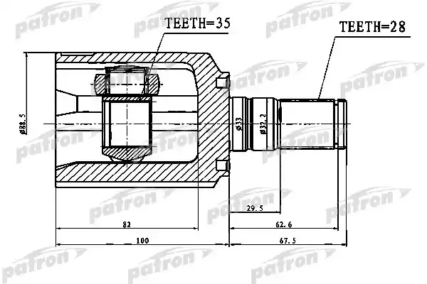 PATRON шрус PCV1752