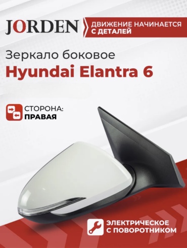 Зеркало в сборе JORDEN JH02ELT16013R правое для Hyundai Elantra 2016-2019