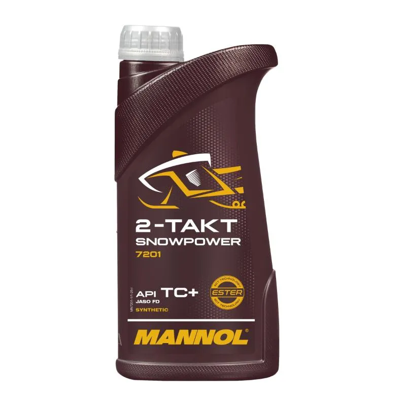 Масло моторное для мото и спецтехники MANNOL 2-Takt Snowpower TC+ 7201 1 л