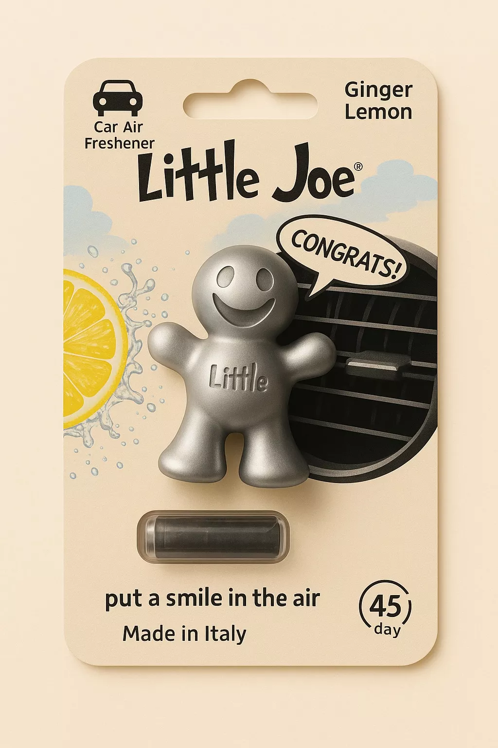 Little Joe ароматизатор пластиковый ET1717 Little Joe Ginger – Silver
