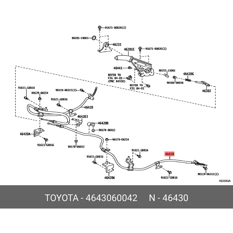 Трос стояночного тормоза TOYOTA LAND CRUISER PRADO 150 09- LH (№3)