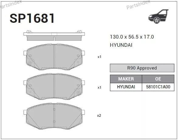 SANGSIN Колодки Тормозные Дисковые SP1681