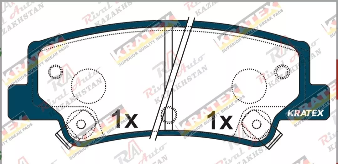Колодки Kratex задние KR1231 4 шт