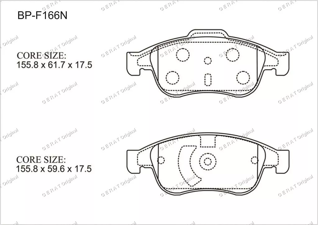 Колодки Gerat передние BP-F166N