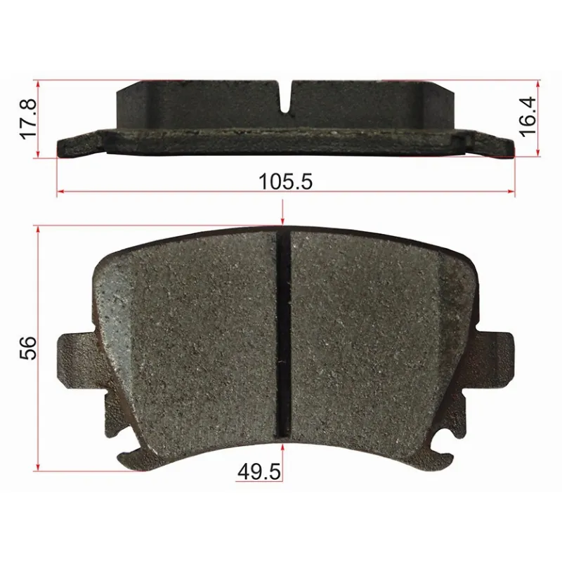 Колодки тормозные зад VAG A3/S3 04-13/OCTAVIA 04-13/SUPERB 08-15/YETI 10-13/HAVAL F7/Fx7