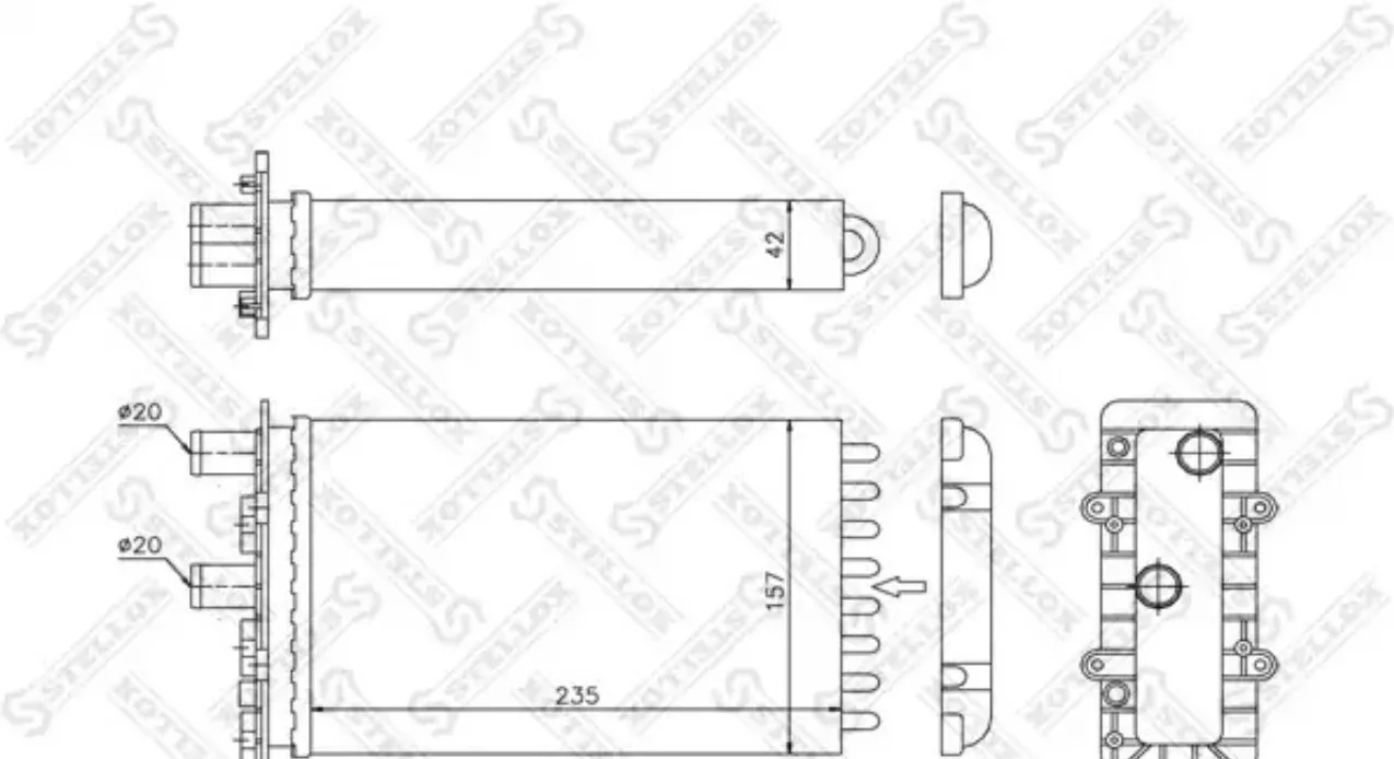 Stellox радиатор печки 10-35079-sx
