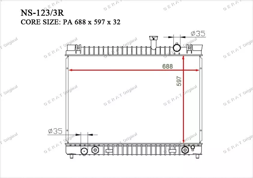 Gerat радиатор основной NS-123/3R