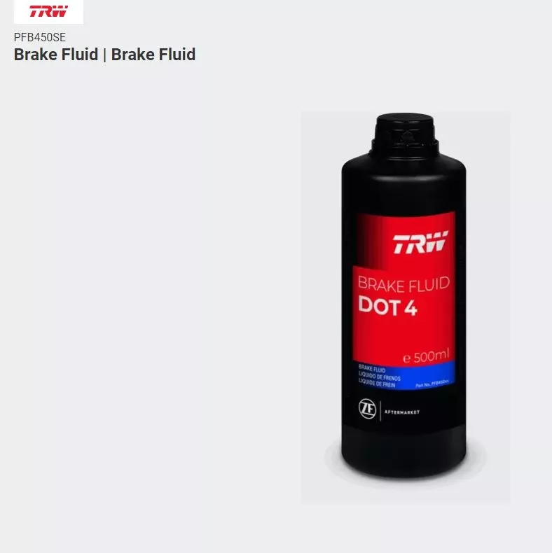 Тормозная жидкость гликолевая TRW PFB450SE Brake Fluid 0.5 л