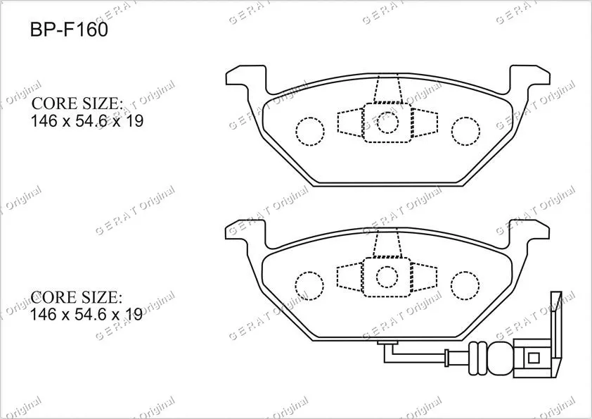 Колодки Gerat передние BP-F160