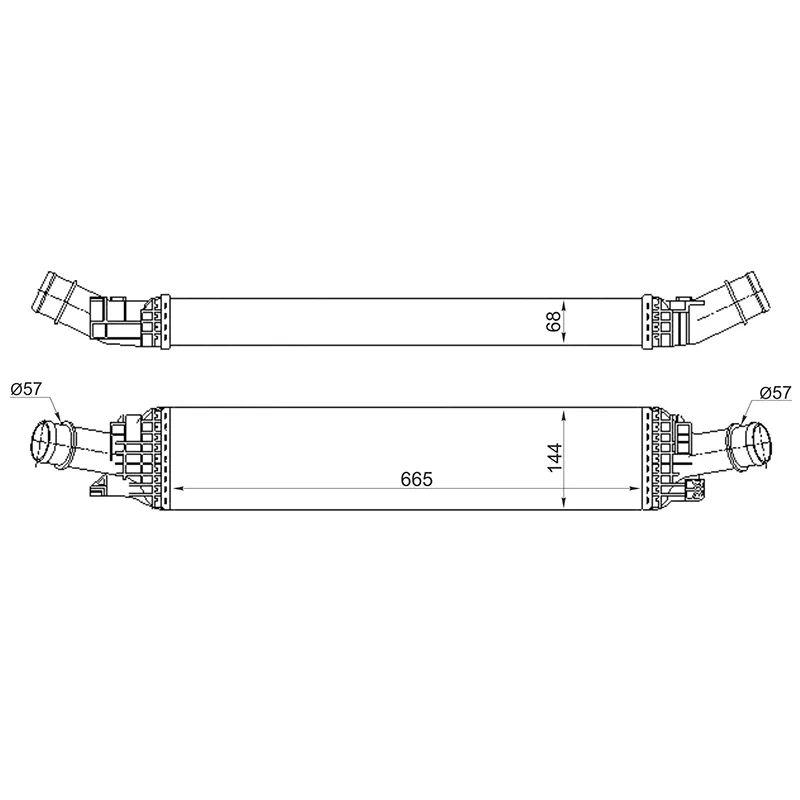 Радиатор интеркулера AUDI A4 07-/A5 07-/A6 11-/Q5 08-