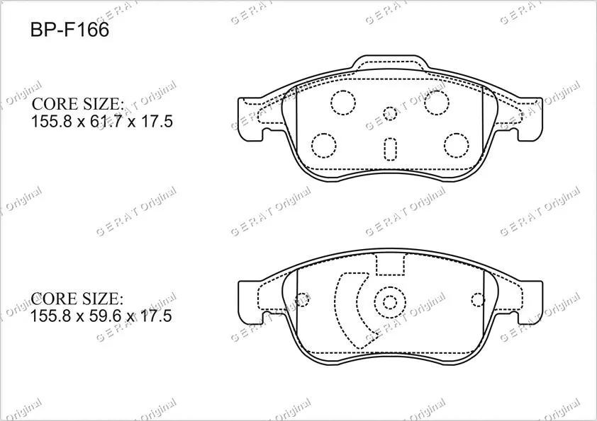 Колодки Gerat передние BP-F166