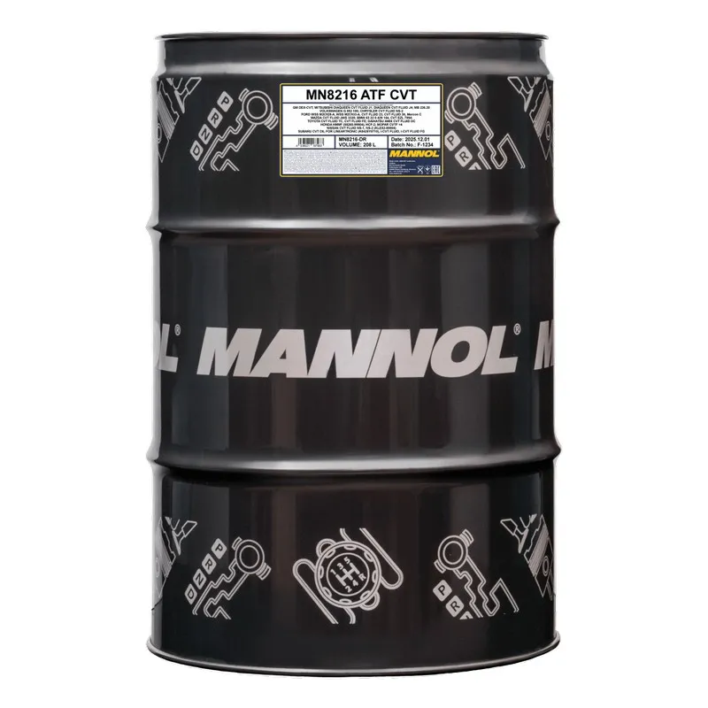 Синтетикалық трансмиссия майы MANNOL CVT Variator Fluid 8216 208 л