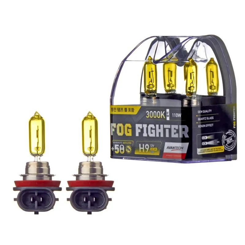 Лампа высокотемпературная Avantech H9 12V 65W (110W) 3000K, комплект 2 шт.