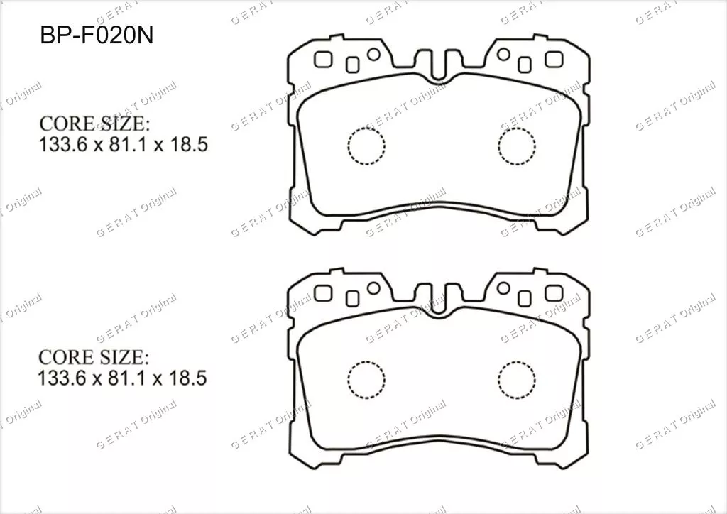 Колодки Gerat передние BP-F020N
