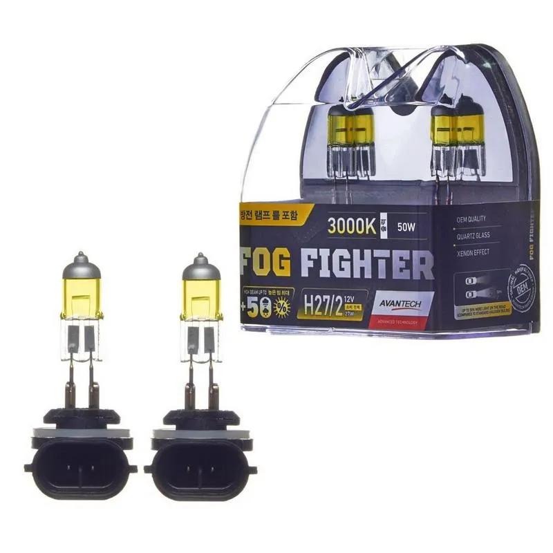 Лампа высокотемпературная Avantech H27/2 12V 27W (50W) 3000K, комплект 2 шт.