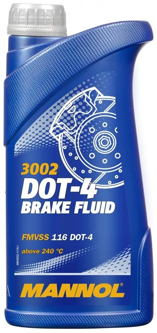 Тормозная жидкость гликолевая Mannol 3002 DOT-4 0.45 л