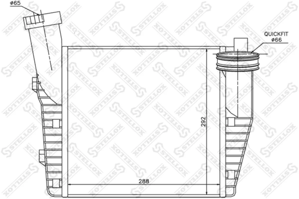 Stellox радиатор интеркулера 1040074SX