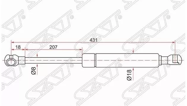 SAT St-65471-9y000 для Nissan Teana 2003-2007 черный