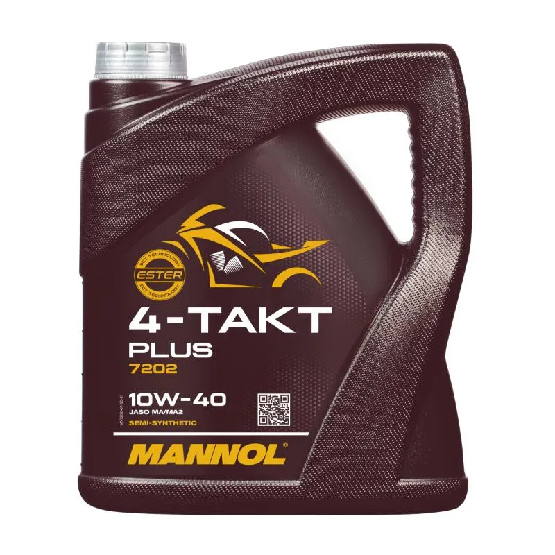Масло моторное для мото и спецтехники MANNOL 4-Takt Plus 10W-40 SL 7202 4 л