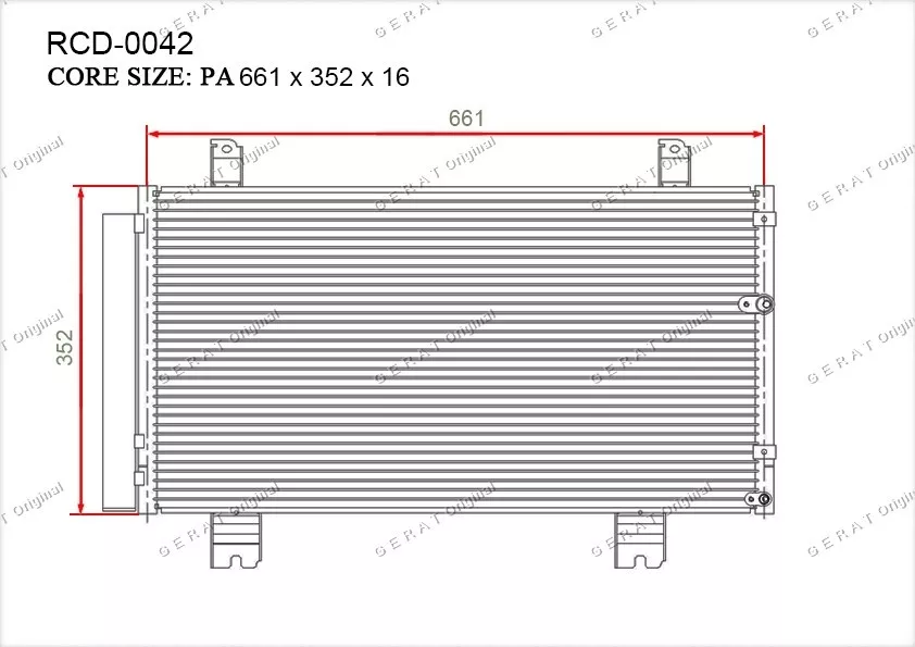 Gerat радиатор кондиционера RCD-0042