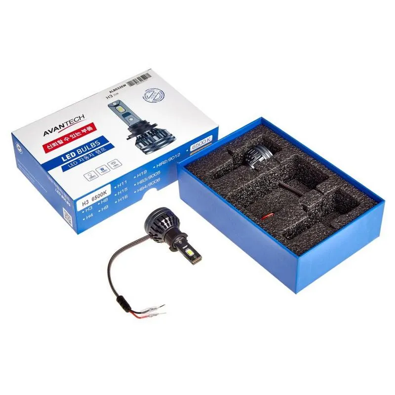 Лампа светодиодная LED Avantech H3 12V 35W, 6500К (комплект 2 шт.)