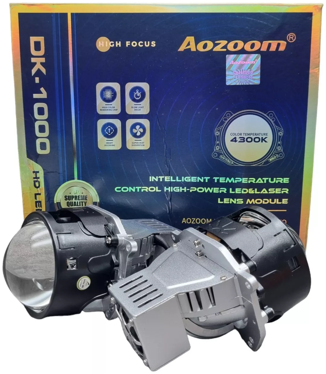 Aozoom светодиодная линза DRAGON DK1000 3.0" 62/68W 12V 4300k