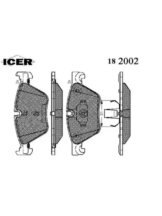 колодки f10 перед n20 icer