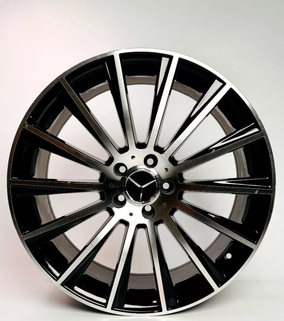 LVZ 1048D black machine face 8.5/9.5x18/5x112 D66.6 ET35.45 4 диска черный, серебристый