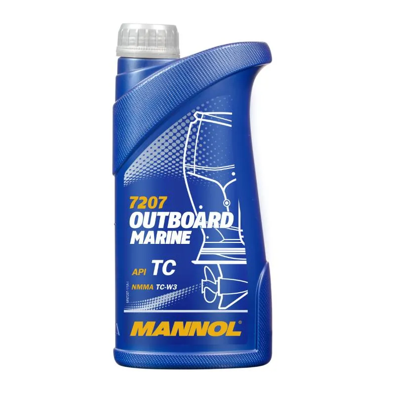Мото мен арнайы техникаға арналған мотор майы MANNOL 2-Takt Outboard Marine TC-W3 7207 1 л