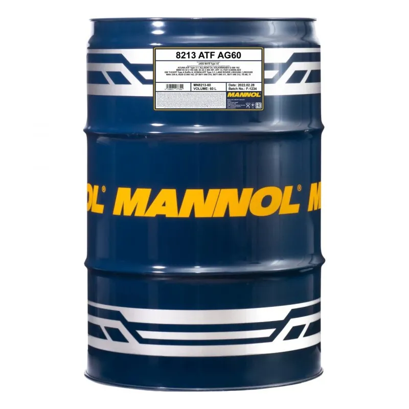 Синтетикалық трансмиссия сұйықтығы 8213 MANNOL ATF AG60 60 л