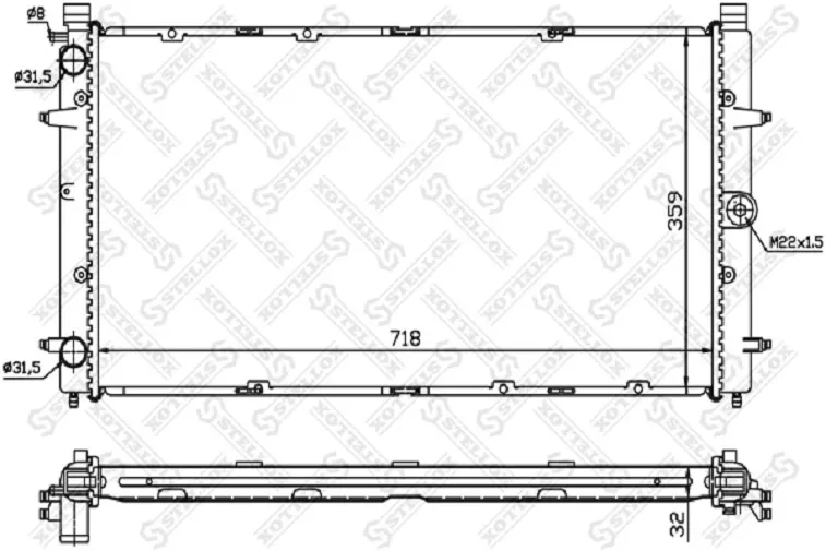Stellox радиатор основной 10-25008-SX