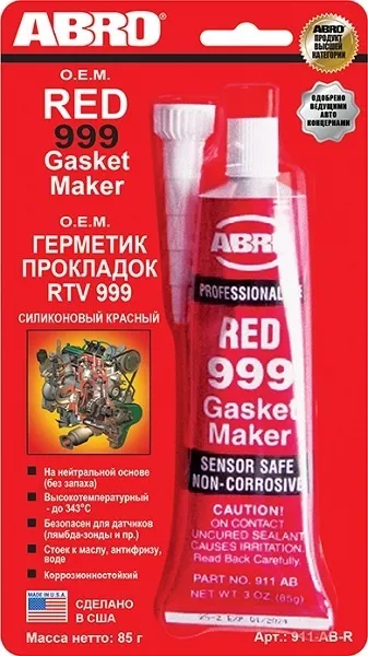 ABRO герметик Red 999 85 мл красный
