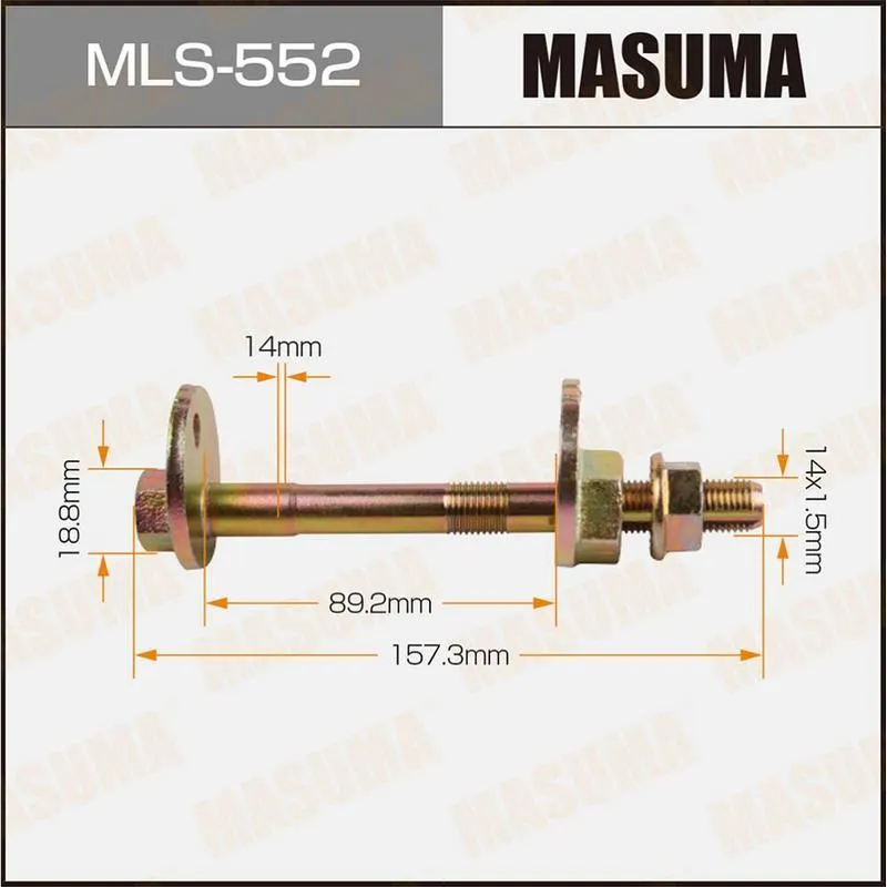 MASUMA Болт эксцентрик MASUMA к-т. Toyota