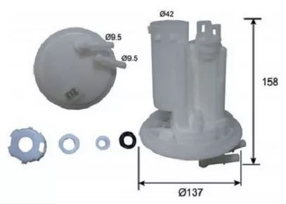 JS Asakashi топливный фильтр FS27002