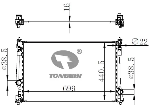 TONGSHI негізгі радиатор 75861PA16