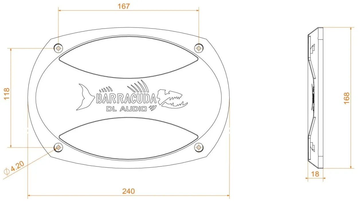DL Audio защитная сетка Barracuda 69 Grill Black 2 шт