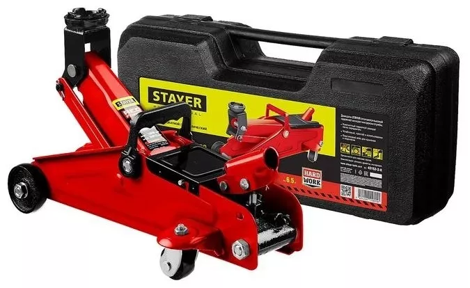 Домкрат подкатной STAYER Red Force 43152-2-K 2 т