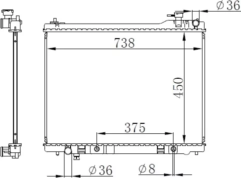 Stellox радиатор основной 10-26804-SX