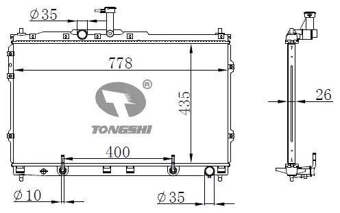 TONGSHI негізгі радиатор 70096PA18