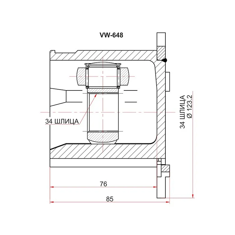 Шрус внутренний AUDI A4 01-08/A6 99-11/A8 02-10