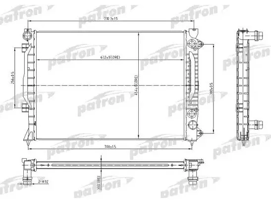 PATRON радиатор основной PRS3010