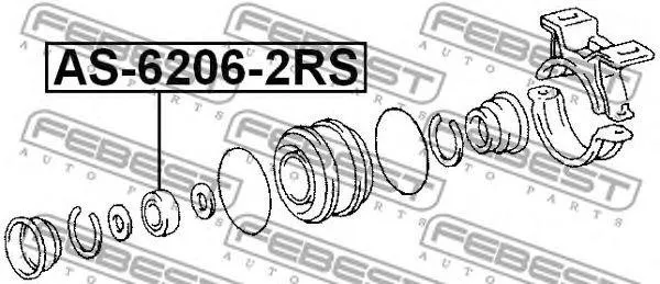 FEBEST подшипник AS-6206-2RS