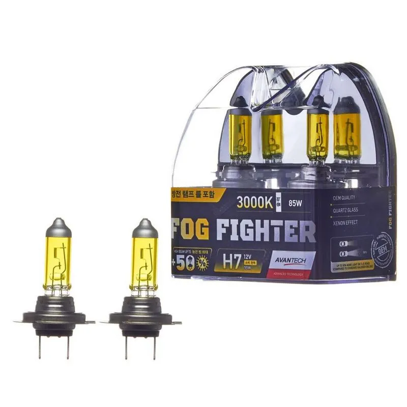 Лампа высокотемпературная Avantech H7 12V 55W (85W) 3000K, комплект 2 шт.