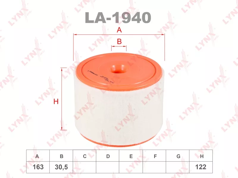 LYNXauto воздушный фильтр LA1940
