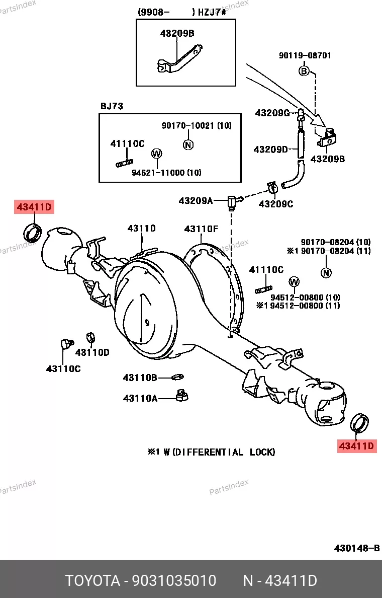 TOYOTA Сальник Полуоси 9031035010