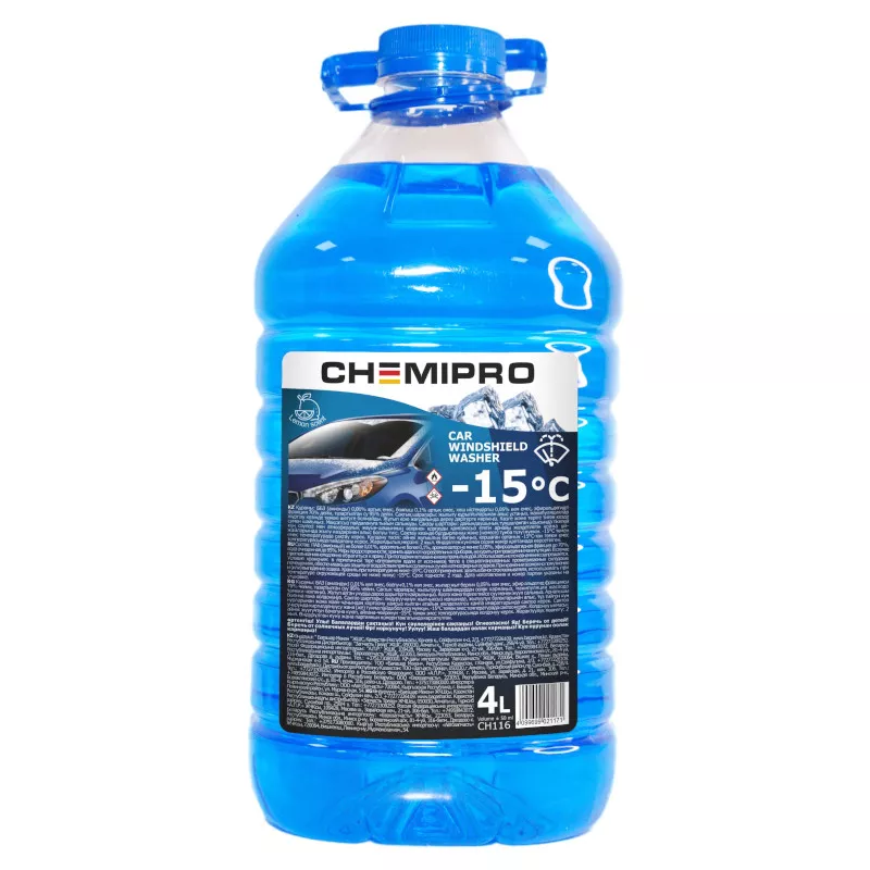 Жидкость для стеклоомывателя зимняя CH116 Chemipro 4L готовая -15С, запах лимона