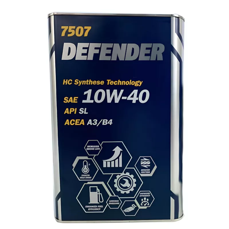 Моторное масло полусинтетическое Mannol Defender 10W-40 1 л
