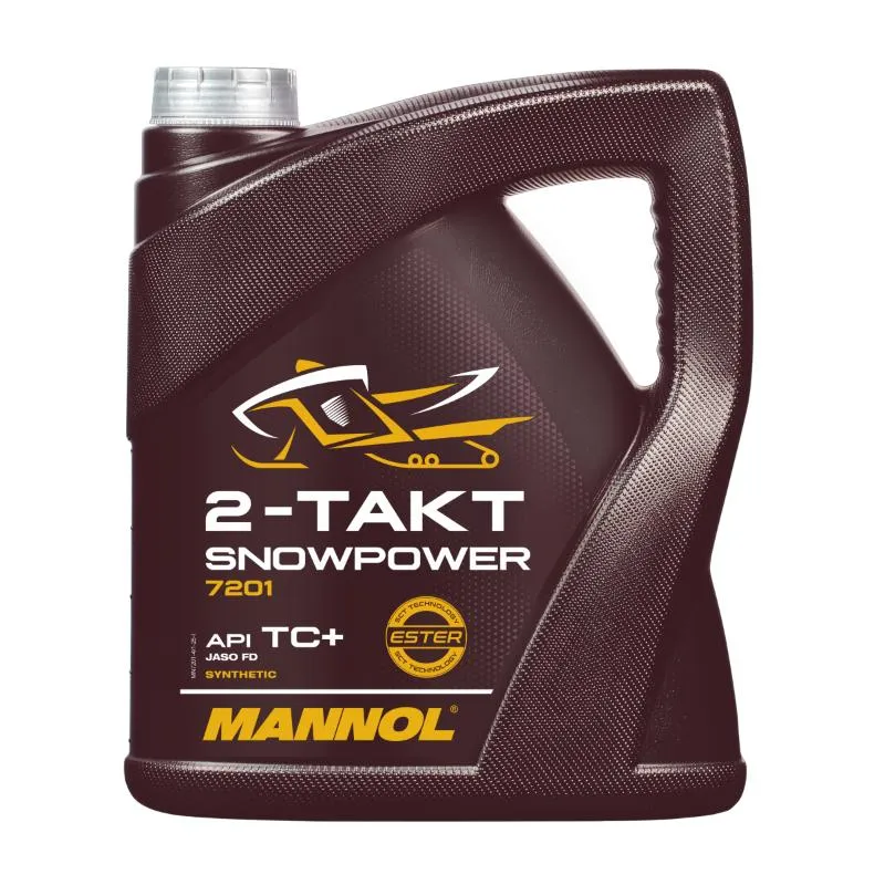 Масло моторное для мото и спецтехники MANNOL 2-Takt Snowpower TC+ 7201 4 л