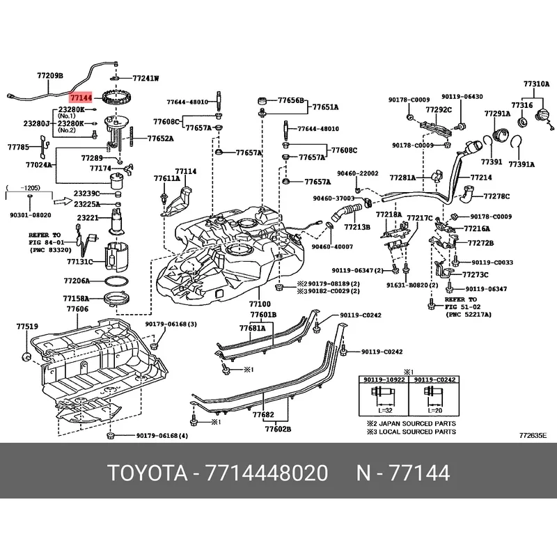 Гайка топливного насоса TOYOTA HIGHLANDER #40/#50/LEXUS RX#270/350/450H